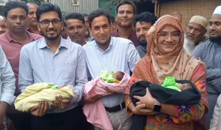 একত্রে তিন সুস্থ সন্তানের জন্ম: বগারচরের দিনমজুর পরিবারে আনন্দের বন্যা, পাশে প্রশাসন ও জনপ্রতিনিধি