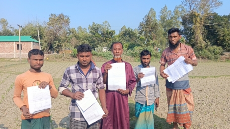 আদালতের নিষেধাজ্ঞা অমান্য করে কৃষিজমি দখলের চেষ্টা: খুন-গুমের হুমকির অভিযোগে এলাকায় উত্তেজনা