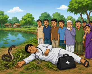 পুকুরপাড়ে আগাছা পরিষ্কার করতে গিয়ে সাপের কামড়ে পল্লী চিকিৎসকের মৃত্যু, বকশীগঞ্জে শোকের ছায়া